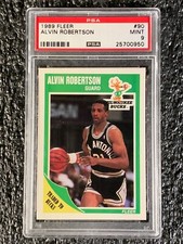 1989 Fleer Basketball #90 Alvin Robertson PSA 9