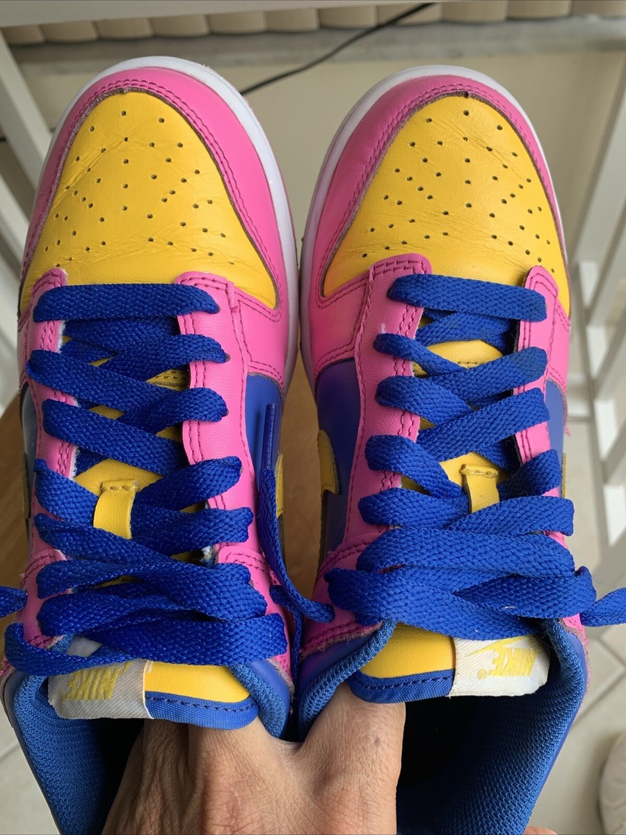 Vintage Nike Dunk Low ID BUBBLZ Pink Yellow Blue 318570-992