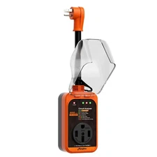 15 Amp to 50 Amp Rv Surge Protector 8000 Joules w/Waterproof Cover LED Light