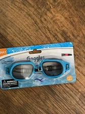 Swimgear Adult Swim Goggles PC Lens,Latex Free ,Adjustable Strap 14+ Blue