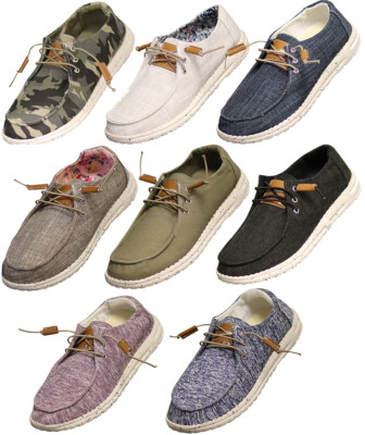 NORTY - Women's Slip On Lace Up Low Top Boat Loafer Comfortable & Lightweight Sh