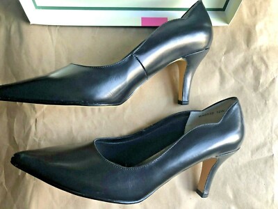 Escarpins Talons Aiguilles Ros Hommerson Roxy Noir - Taille 42 (US 12M) - Cuir - Neufs En Boîte - Plus De 7 Cm