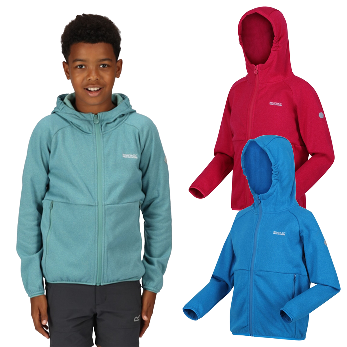 Regatta Kids Maxwell II Lightweight Hooded Fleece Jacket UK