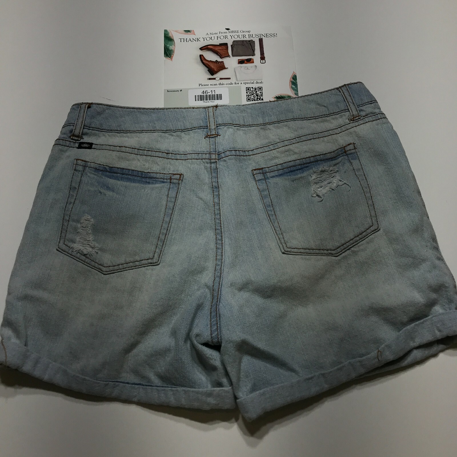 Almost Famous Shorts Juniors Size Ripped Destroyed Light Wash
