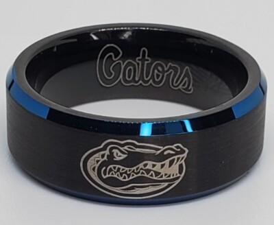 Florida Gators Ring UF Gators Logo Ring Black & Blue Band #florida #gators #ncaa