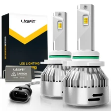 Lasfit 9006 HB4 LED Fog Driving Light Bulbs Switchback Amber White Dual Color 2X