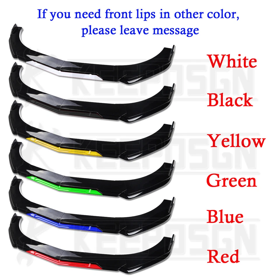 Parachoques delantero divisor de labios barbilla roja + 2x varillas de puntal para Mercedes Benz GL550 GL350 Foto 3 de 4