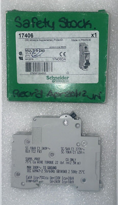 14706 Schneider Multi9-C60 Miniature Supplementary Protector 1P-B 15A 277V