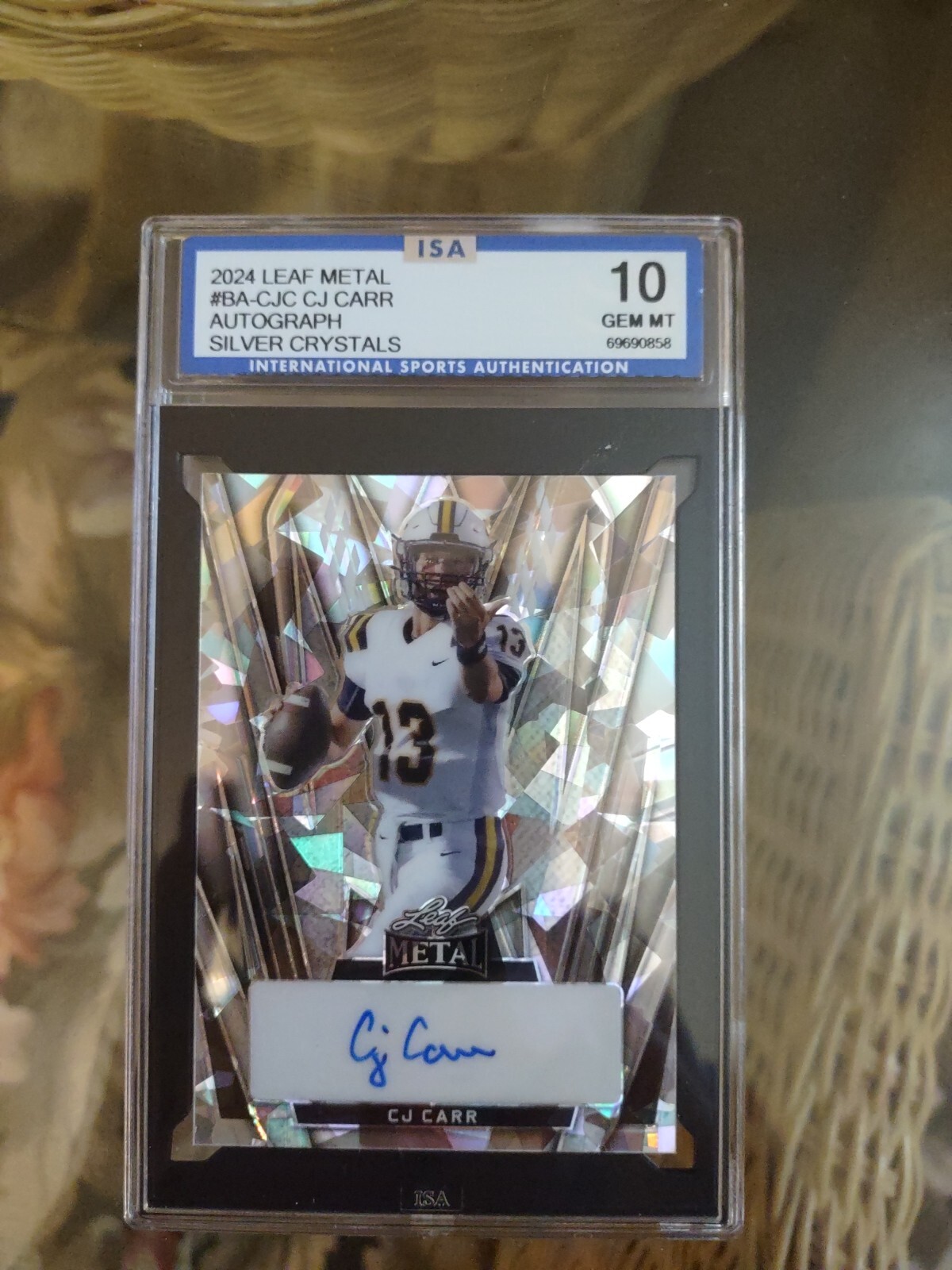 2024 Leaf Metal Draft CJ Carr Silver Crystals 1/8