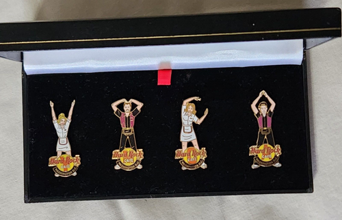 Hard Rock Cafe Washington D.C. YMCA Pins, Waiters/Servers, Set of 4 Original Box - Picture 2 of 6