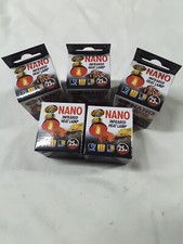 5 PAK...ZOO MED NANO INFRARED HEAT LAMP BULBS 25w REPTILES SPIDERS 25 WATT RED