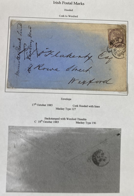 1883 Cork Ireland Munster bank Cover To Wexford