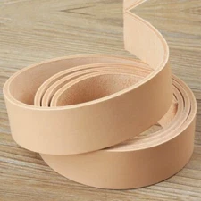 Leather Straps Genuine Full Natural Vegetable Cowhide Leather Strips up to 50"