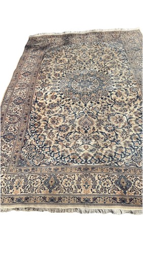 £3600 Fine Persiann Nainn hand made silk & wool rug 350x240cm Antique - Picture 10 of 15