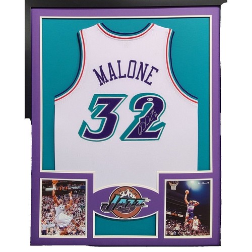 Carte Karl Malone Auto/50 Leaf Metal 2012-13 - Holo, Utah Jazz, Carte Signée, édition Limitée