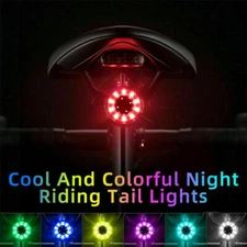 Cycling Colorful Highlight Taillights USB Charge Bike Rear Lights Double Bracket