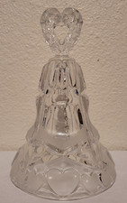 Vintage Lead Crystal Bleikristall Bell Hearts & Crown: West Germany Very Nice