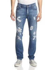 Hudson Sartor Slouchy Men's Skinny Ripped Jeans Ryder MADE IN USA $280 NEW 32x34