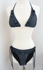 PILYQ ruffle trim bikini sz S green