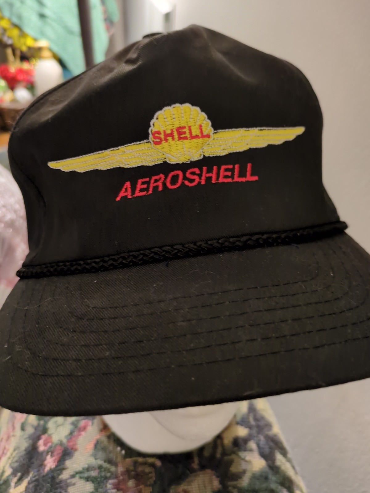 Shell Aeroshell Baseball Cap Adjustable Hat Beige… - image 2