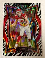 Travis Kelce Zebra Prizm Case Hit SSP 2024 Panini Select Football 97 Kansas City