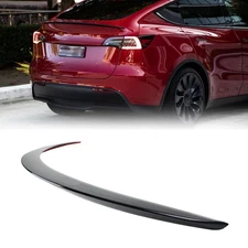 FOR 18-23 TESLA MODEL Y SLIM SLEEK OE-STYLE GLOSS BLACK TRUNK SPOILER WING