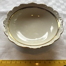 Schumann Bavaria 52 Dessertschalen Porzellan wei&szlig; Goldrand 6er Set &Oslash; 13 cm