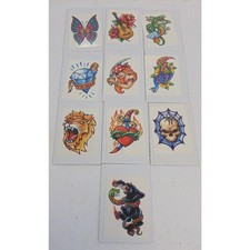 Temporary Tattoos Classics Lot of 10 Tats Butterflies Skull Black Widow Lion
