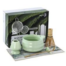 7Pcs Matcha Whisk Set Green Bowl Whisk Scoop Sifter Towel DOWAN FROM USA