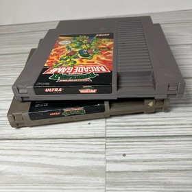 Teenage Mutant Ninja Turtles TMNT 1 & 2 Bundle (Nintendo NES) Works - Authentic