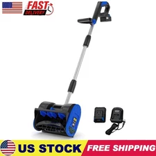 Cordless Snow Shovel,12" Electric Snow Blower 20v,4-Ah Battery Brushless Motor