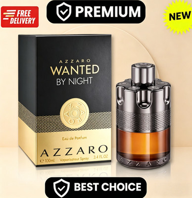 Azzaro Wanted By Night Eau de Parfum For Mens 100ml/3.4oz Spray New Box