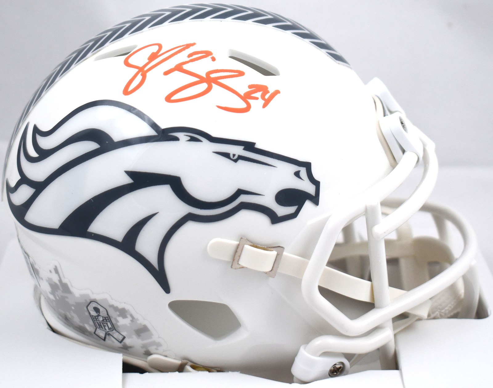 Champ Bailey Autographed Signed Denver Broncos Broncos Salute 2024 Speed Mini Helmet - Beckett W Hologram 