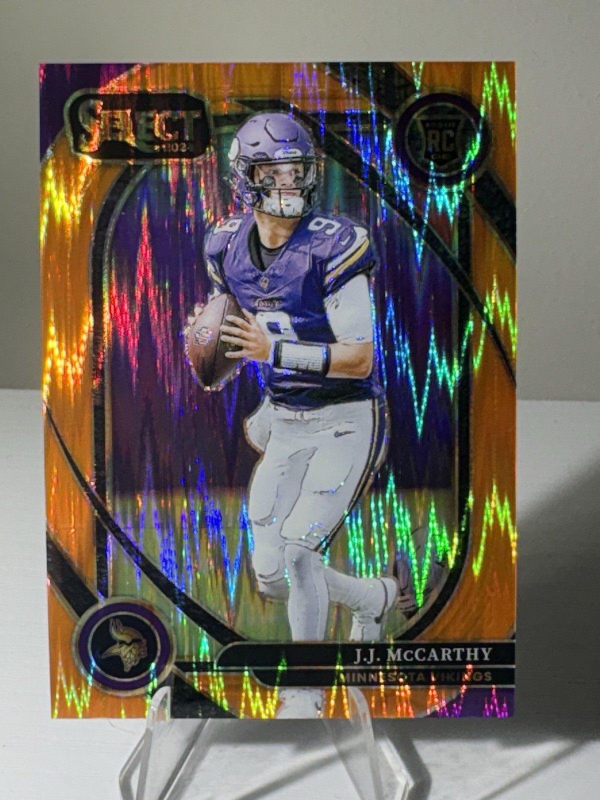 2024 Select Football JJ Mccarthy RC Orange Shock /399 #246 Vikings🔥🔥