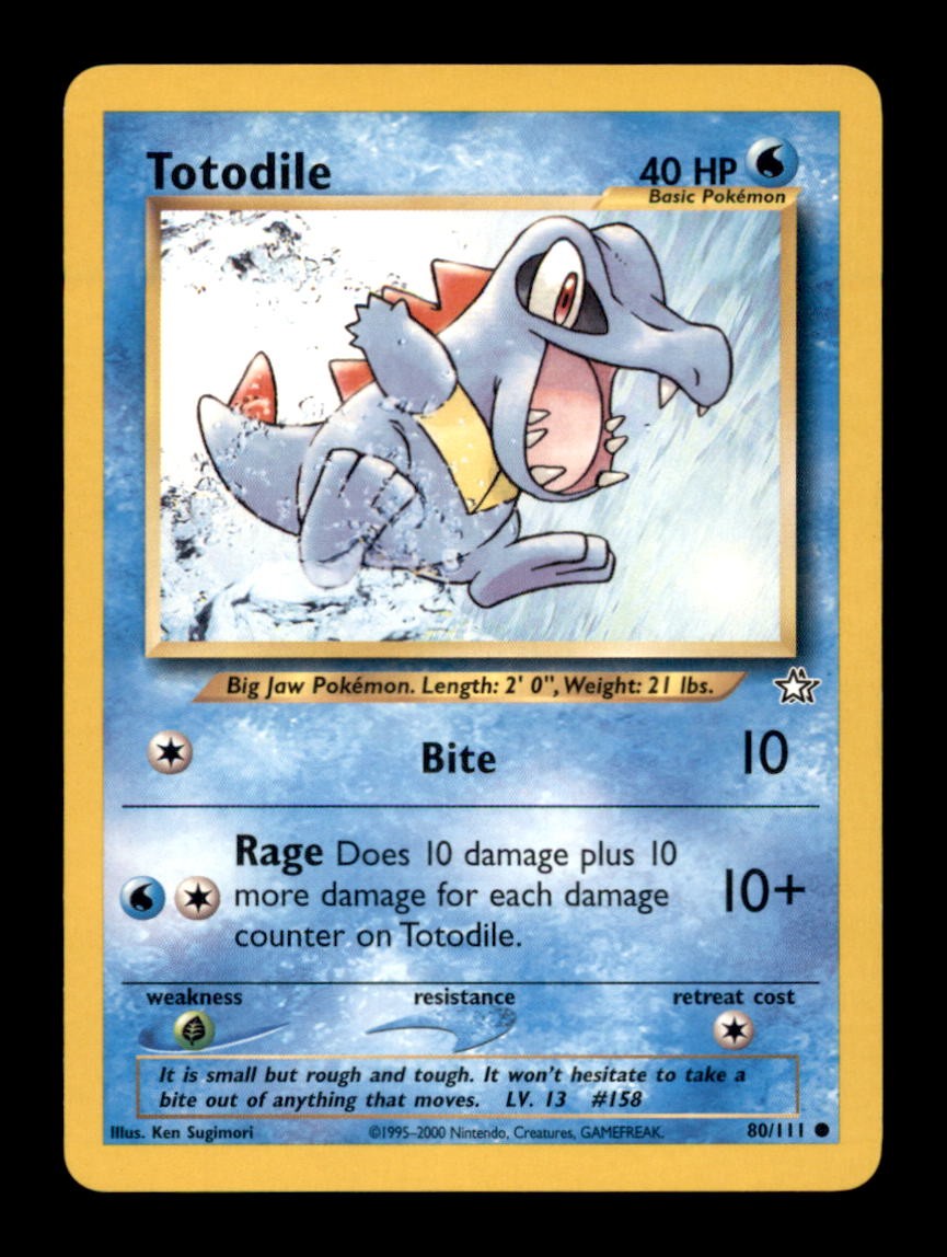 Totodile 80/111 C Neo Genesis Pokemon Unlimited