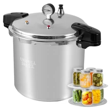 UNIFULL 24Qt Pressure Cooker Canner 15 PSI w/ Gauge Relief Valve & Ring