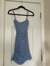 Blue Bodycon Women’s Mini Dress Lucy in the Sky Size Small Open Back