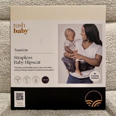 New Tushbaby Strapless Baby Hip Seat Carrier Lite Charcoal  display picture 3