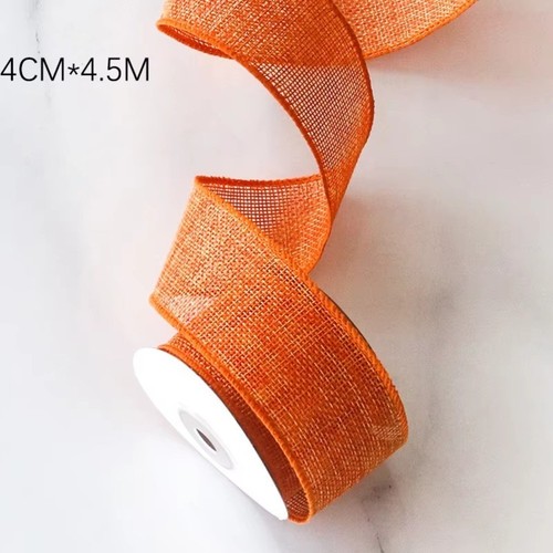 4.5M/Roll Burlap Ribbon With Wired Edge DIY Fabric Ribbon New Crafts Ribbon - Picture 12 of 12