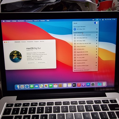 Motherboard Macbook Pro 13" 2013 2014 Retina i5 2,6GHz 16GB RAM used