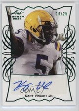 2021 Leaf Trinity Portraits Green Spectrum 19/25 Kary Vincent Jr Auto i6j