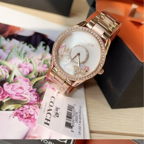 Orologio Coach donna 14503776 oro rosa quarzo misura cassa 36mm nuovo con etichetta e scatola