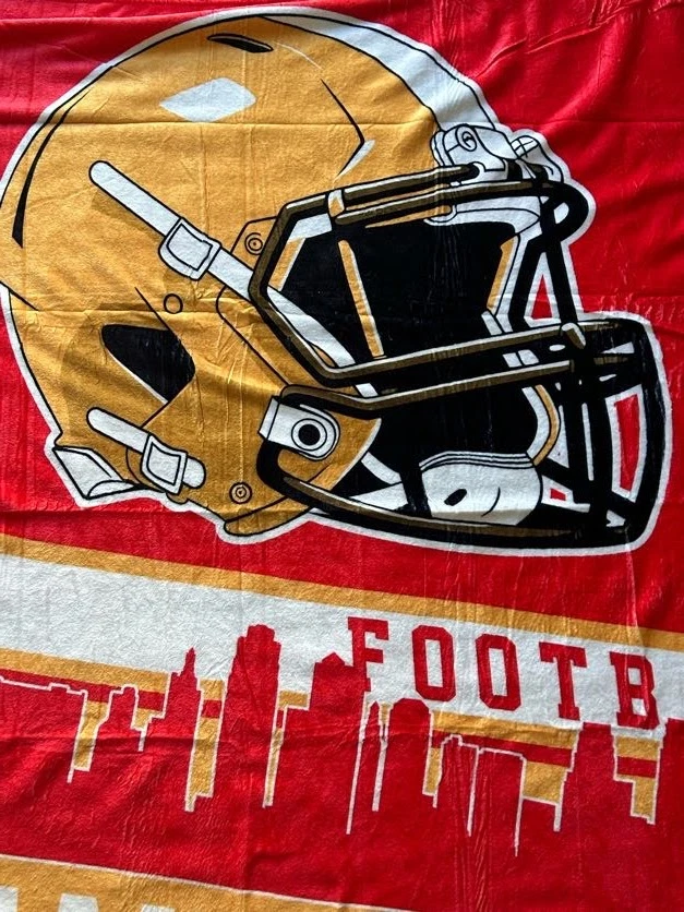 Kansas City Football Established 1960 - Cobertor 50 x 40" - Logotipo do capacete - Imagem 2 de 4
