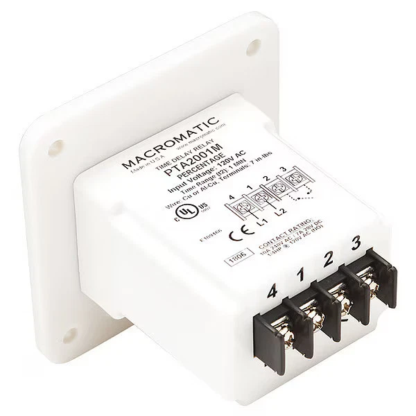 Macromatic Percentage Cycle Timer,10A,3-1/2" W PTA2030SB Macromatic PTA2030SB - Image 2 of 3