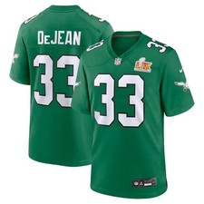 Unisex Eagles Cooper DeJean 33 Kelly Green Super Bowl LIX Game Player Jersey NWT