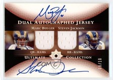 2005 Ultimate Collection Dual Jersey 8/10 Marc Bulger Steven Jackson Auto 4f5