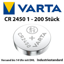 2450 Varta CR2450 Batterien Knopfzellen Knopf...