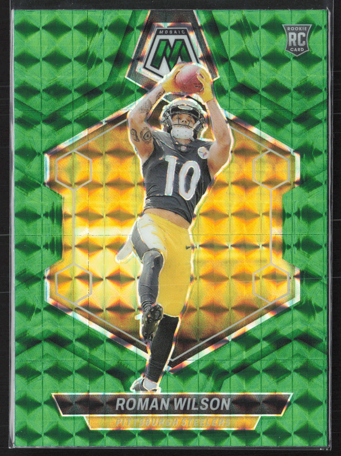 2024 Panini Mosaic #369 Roman Wilson Mosaic Green