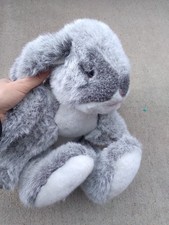 Cuddle Toys Bunny Plush Gray Stuffed Animal Gray Vintage