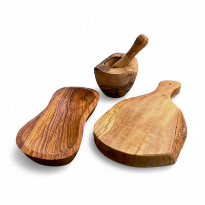 Mediterranean Olive Wood Kitchen Collection